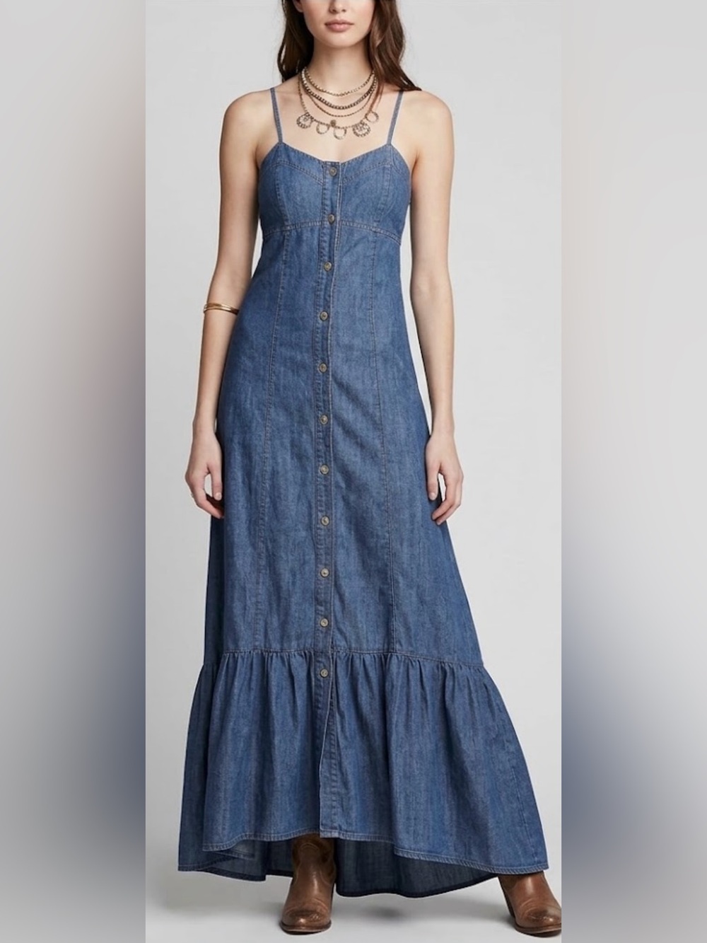 Free People Just Jill Chambry Maxi Dress